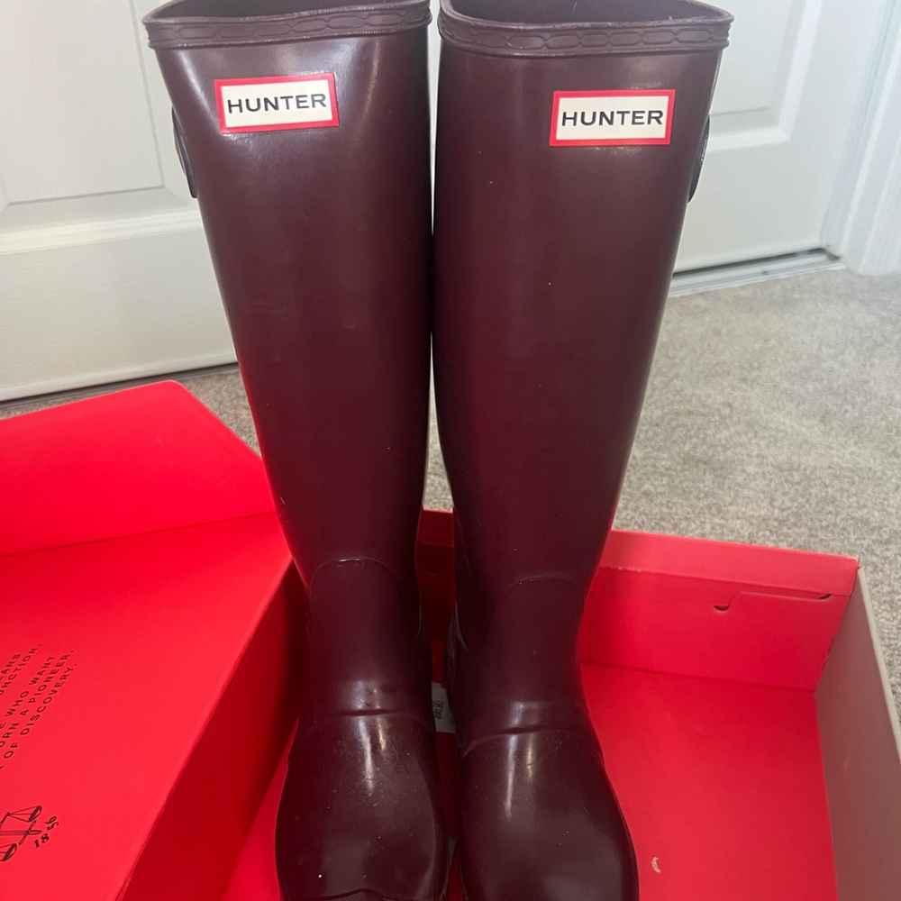 Hunter rain boots - burgundy - Picture 2 of 5